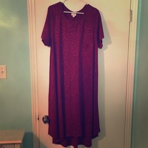 EUC Wine Glitter LulaRoe Elegant Carly